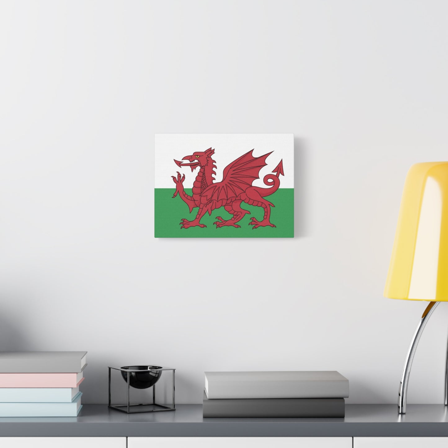 Welsh Flag Canvas Print — Red Dragon Matte Stretched Wall Art
