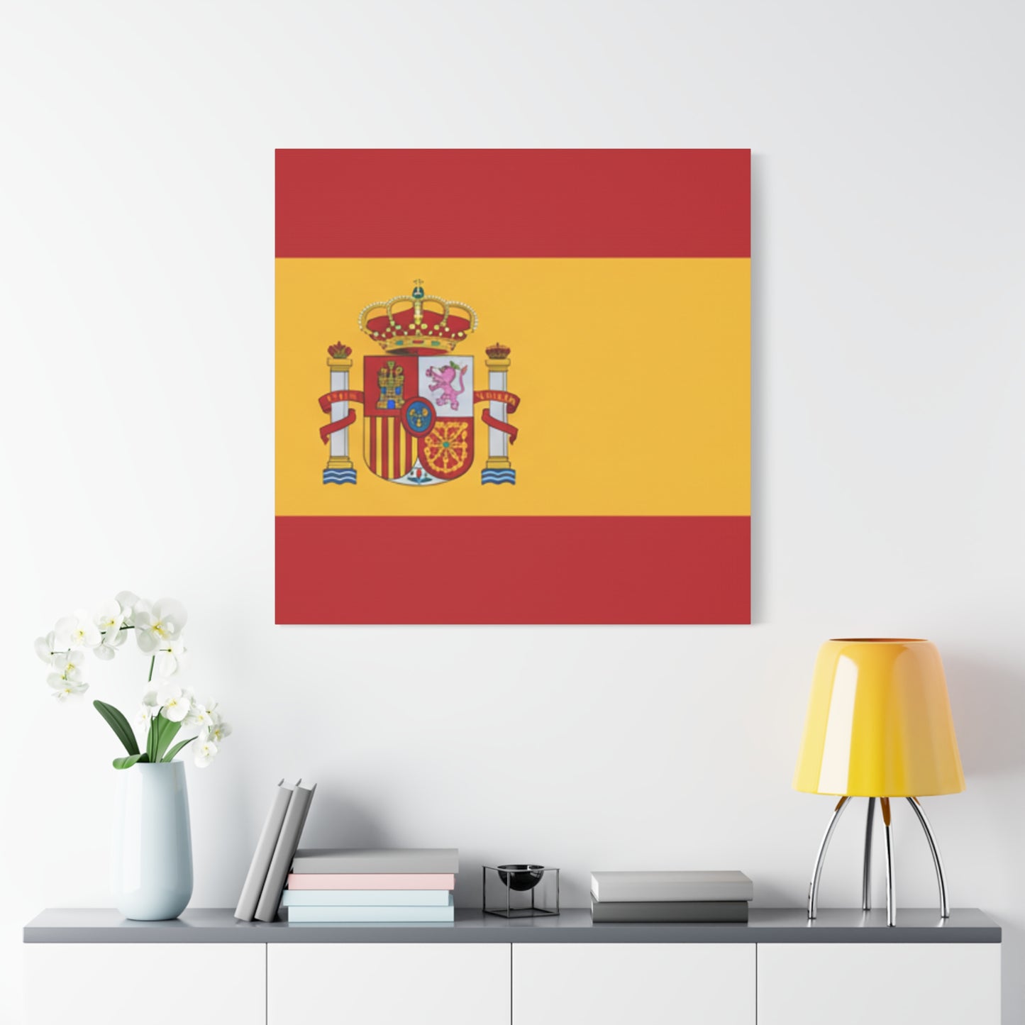 Spanish Flag Matte Canvas Print — Stretched Wall Art (1.25")