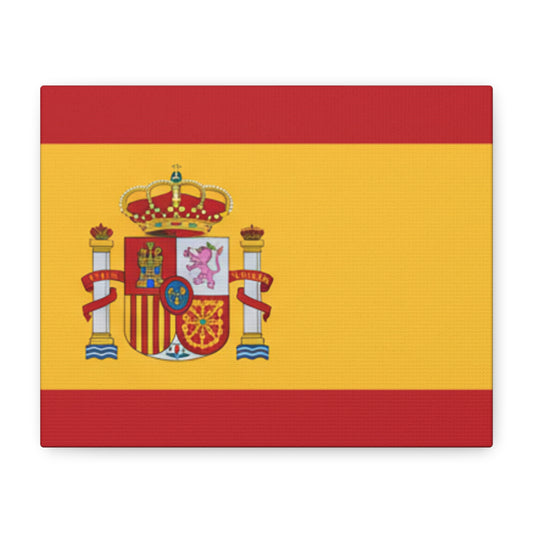 Spanish Flag Matte Canvas Print — Stretched Wall Art (1.25")