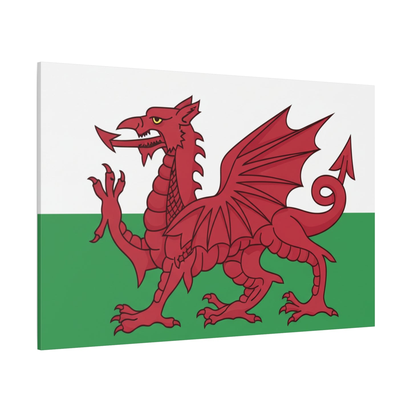 Welsh Flag Canvas Print — Red Dragon Matte Stretched Wall Art