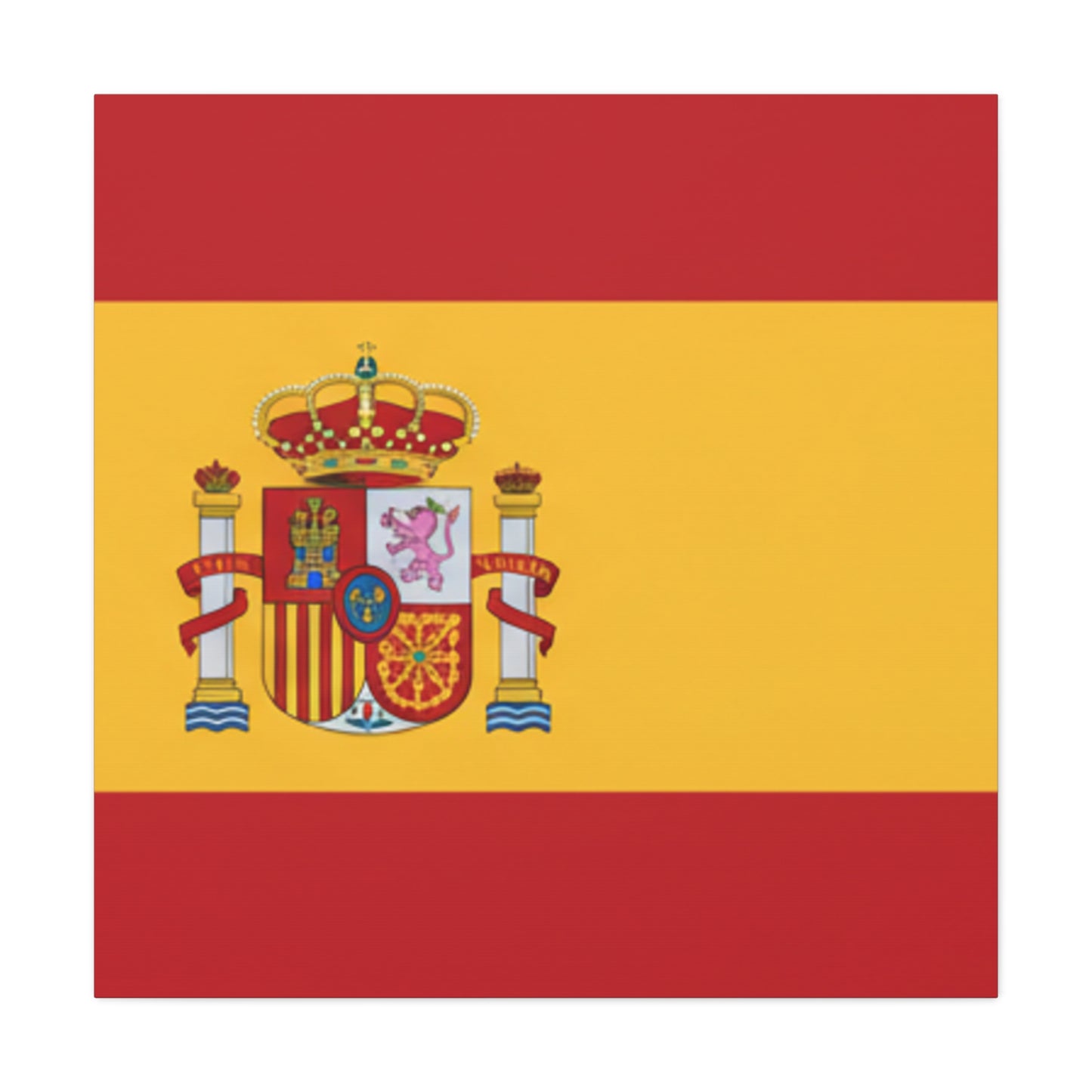Spanish Flag Matte Canvas Print — Stretched Wall Art (1.25")