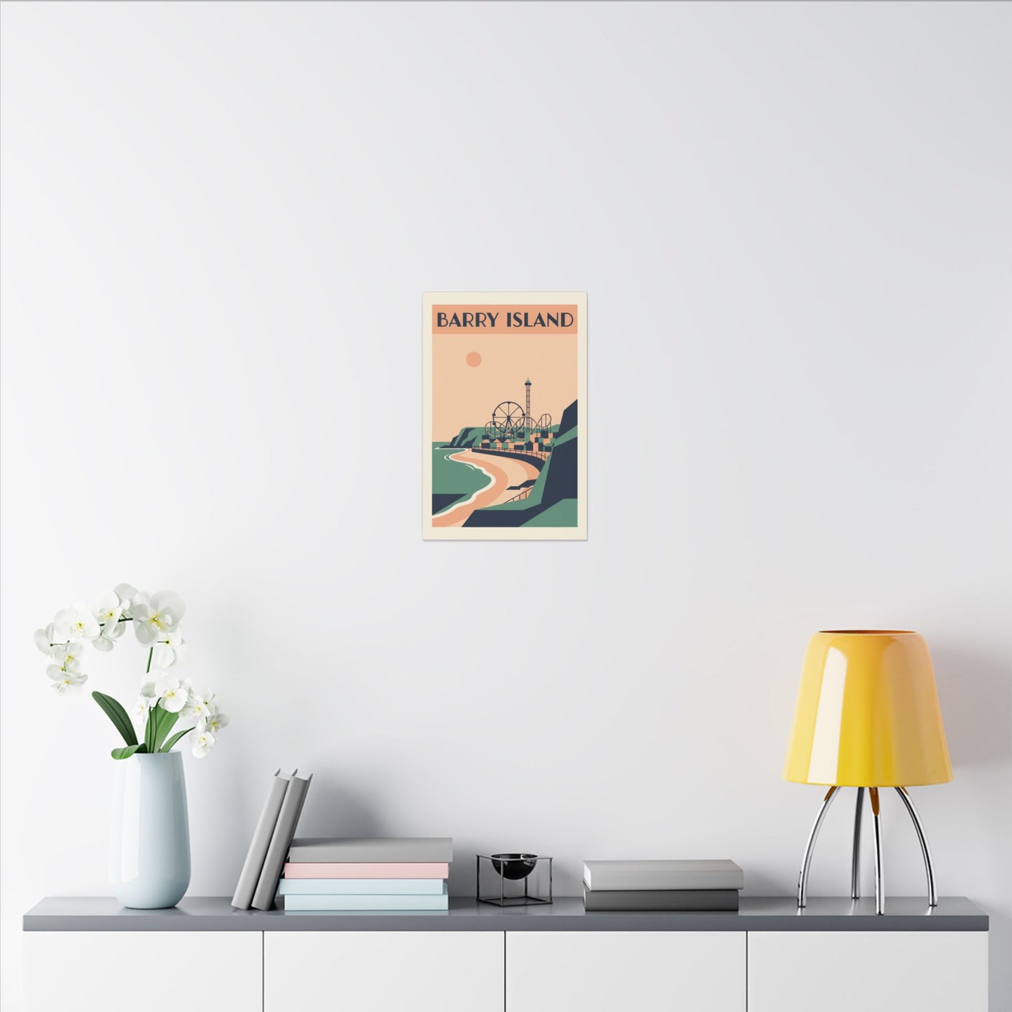 Barry Island Vintage Travel Poster Canvas