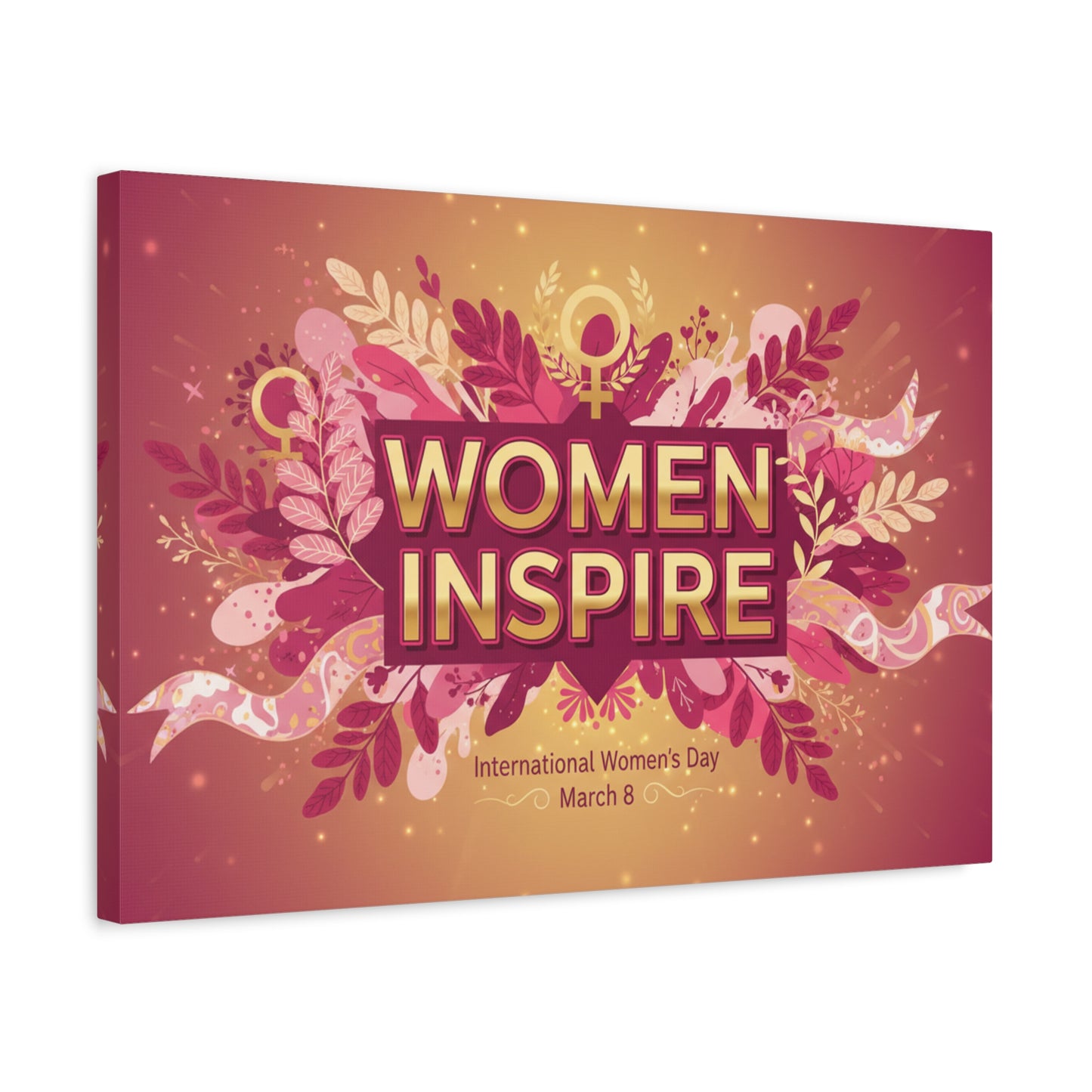Women Inspire Canvas Wall Art — International Women’s Day Tribute (Matte Stretched)