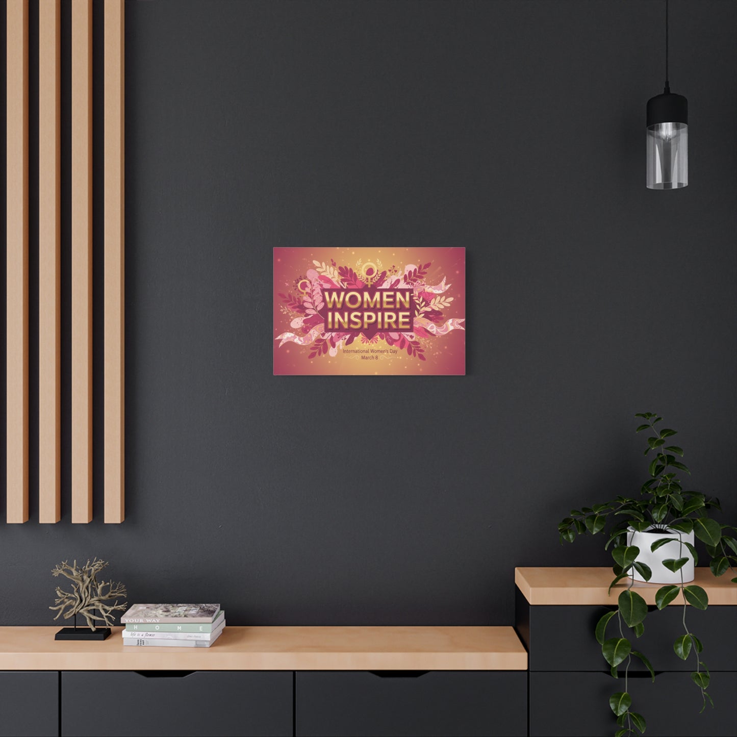 Women Inspire Canvas Wall Art — International Women’s Day Tribute (Matte Stretched)