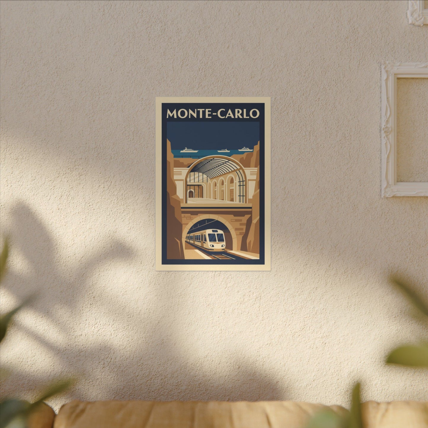 Monte Carlo Vintage Travel Poster Canvas