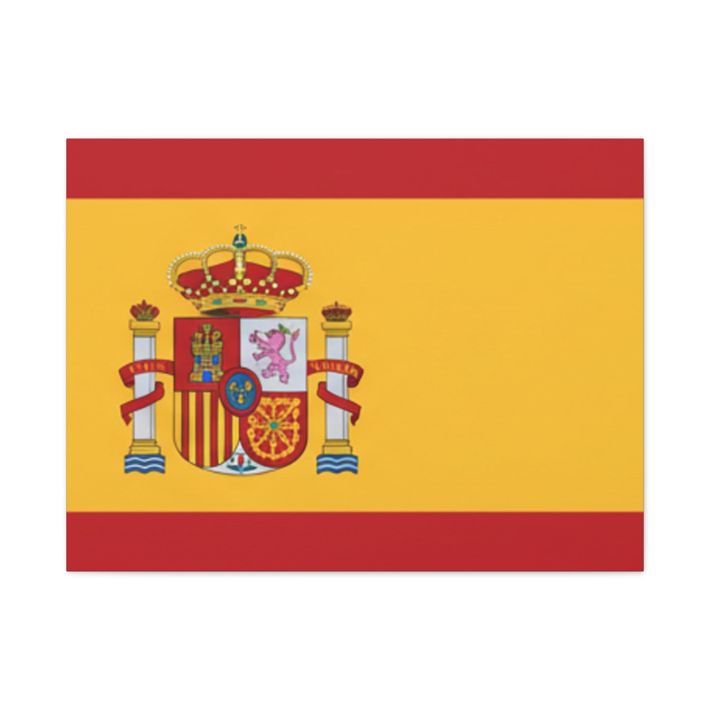 Spanish Flag Matte Canvas Print — Stretched Wall Art (1.25")