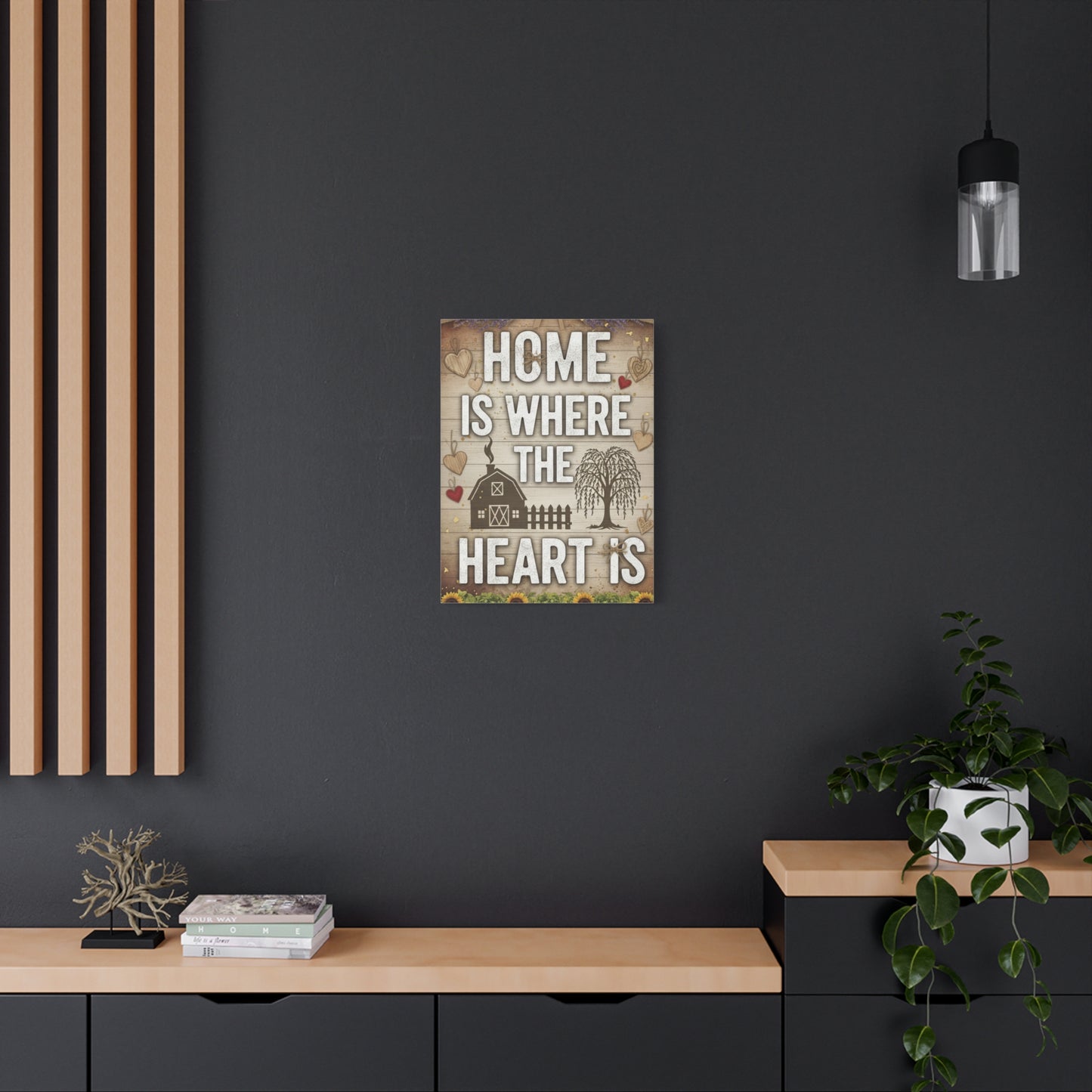 Home Is Where the Heart Is Canvas Wall Art
