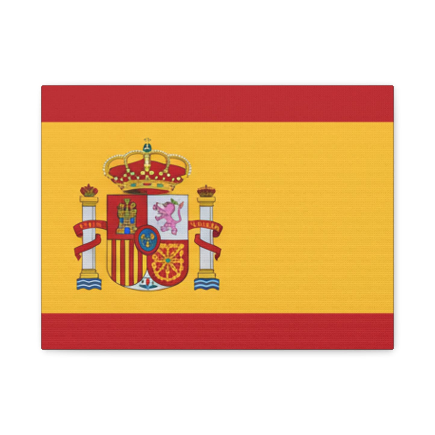 Spanish Flag Matte Canvas Print — Stretched Wall Art (1.25")