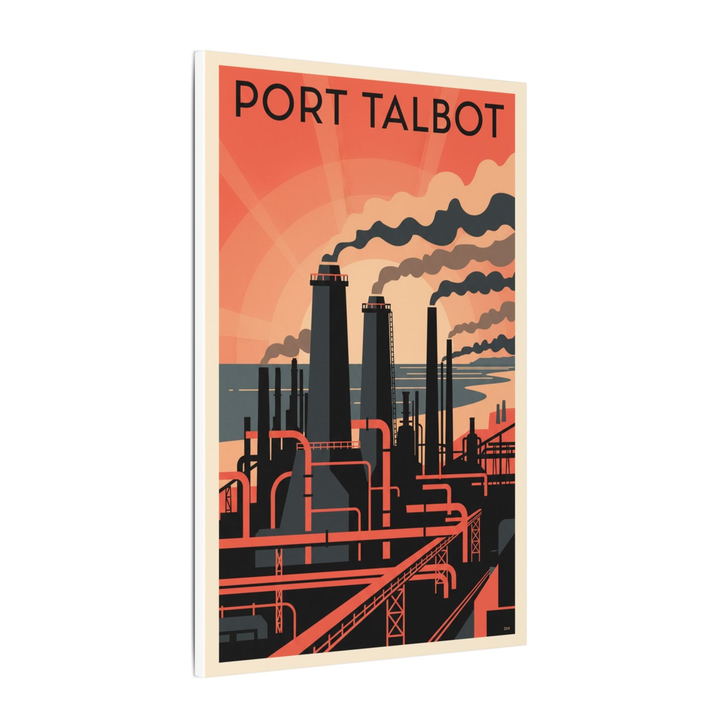 Port Talbot Industrial Poster Canvas