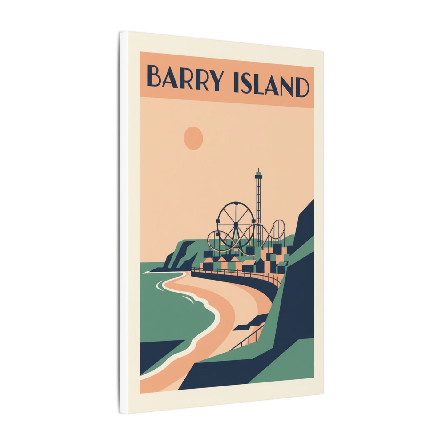 Barry Island Vintage Travel Poster Canvas