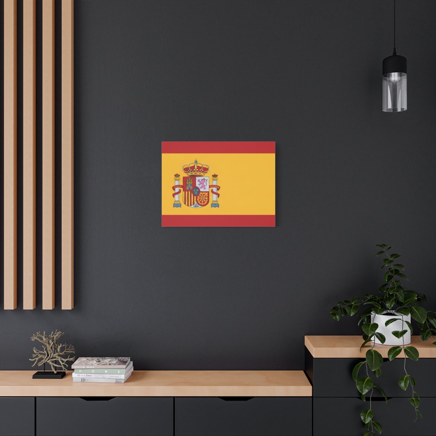 Spanish Flag Matte Canvas Print — Stretched Wall Art (1.25")