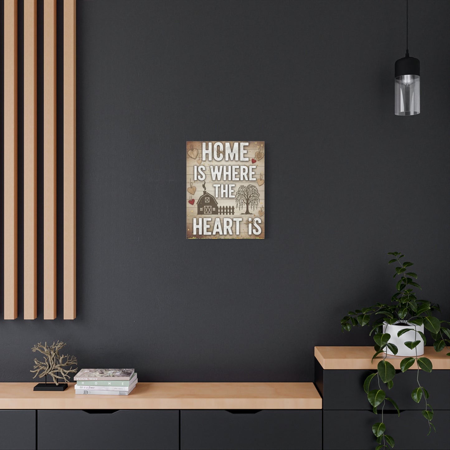 Home Is Where the Heart Is Canvas Wall Art