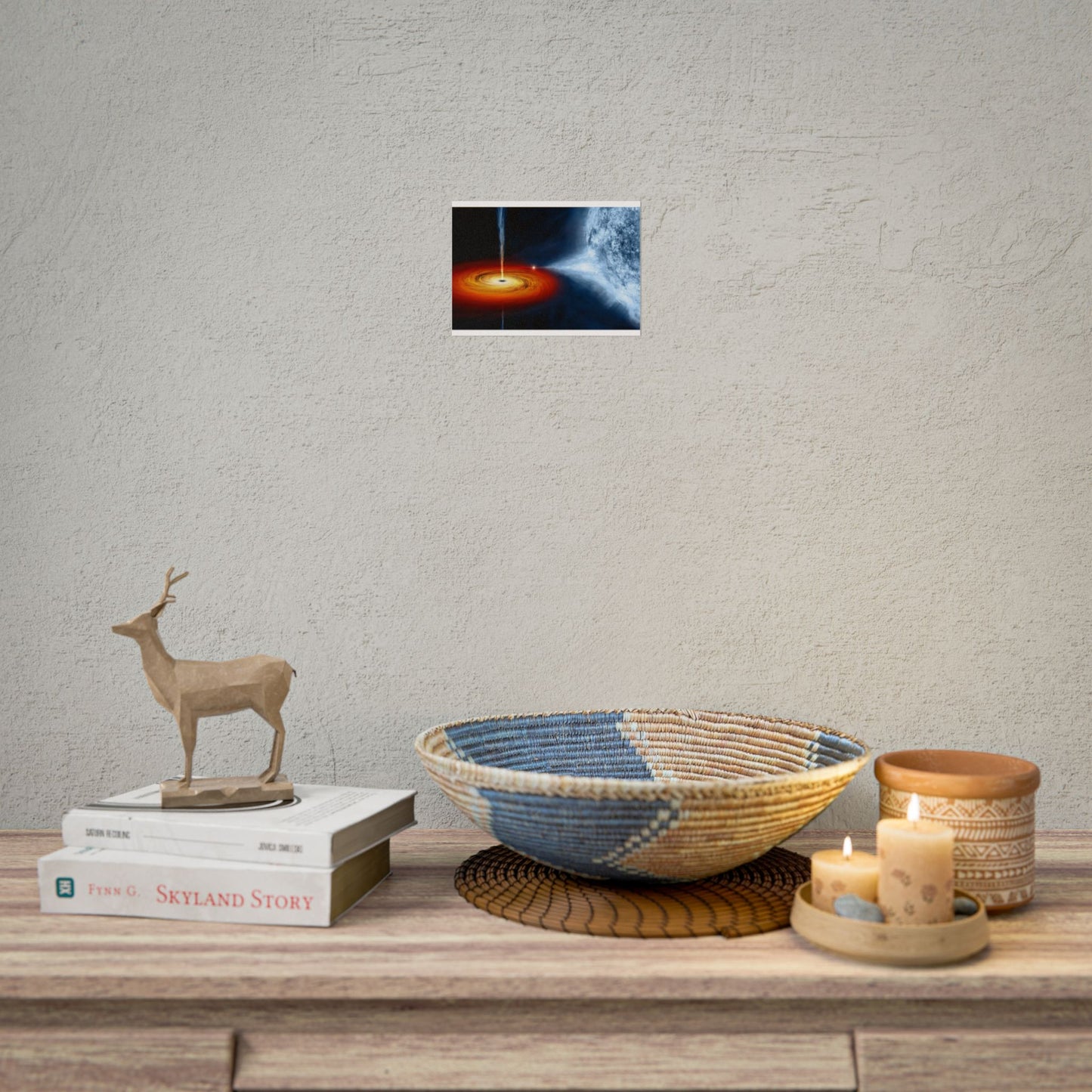 Black Hole Space Poster — Astrophysics Rolled Art Print