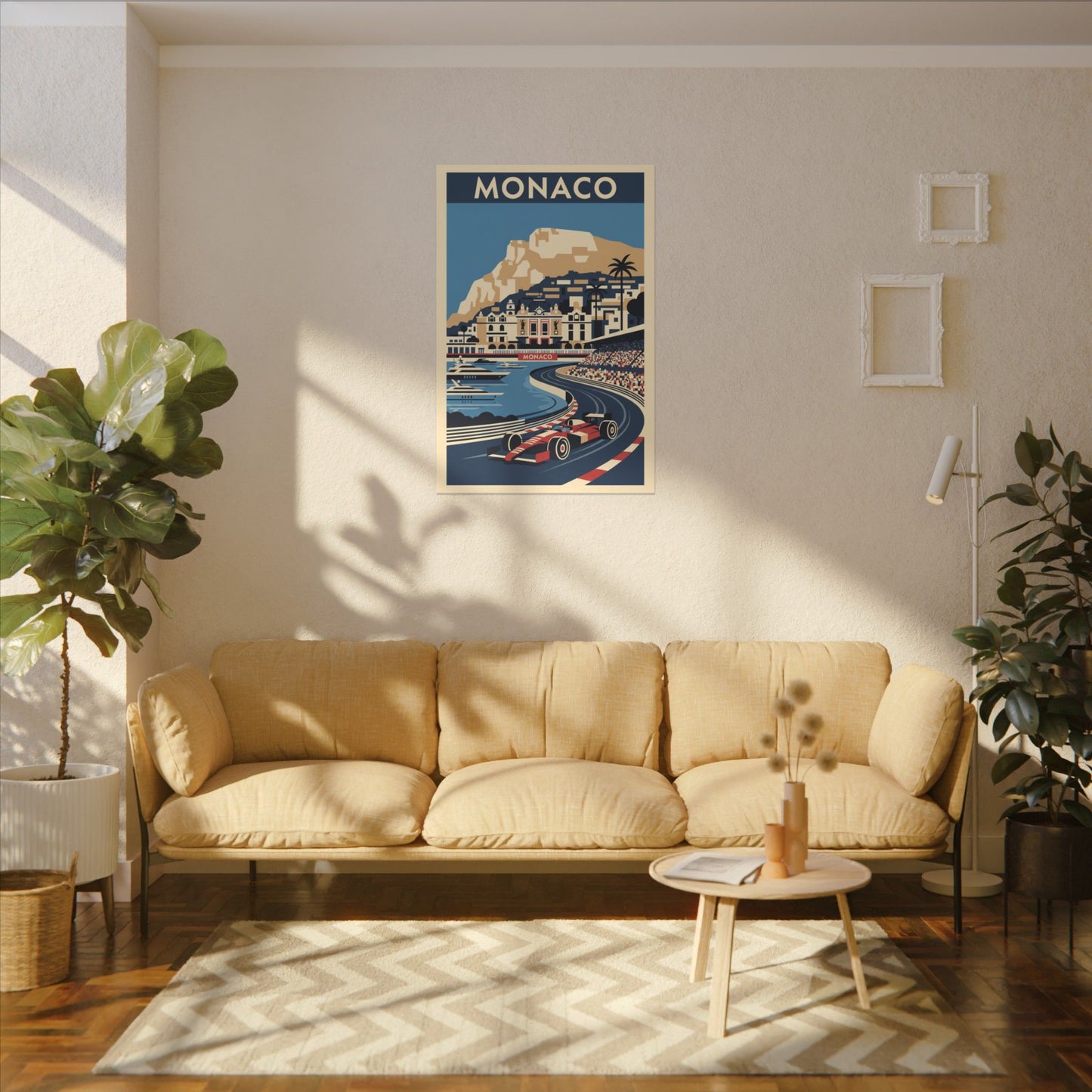 Monaco Grand Prix Vintage Poster Canvas
