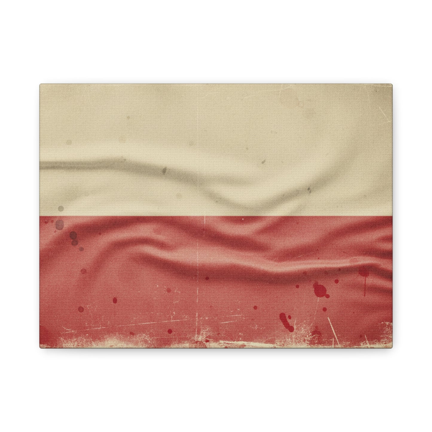 Polish Flag Vintage Matte Canvas Print — Stretched Wall Art