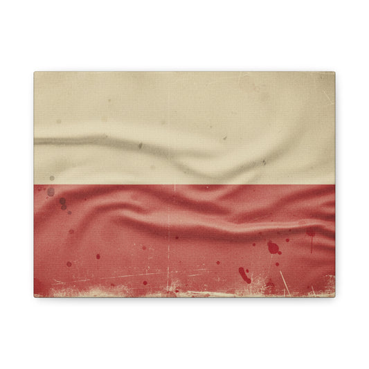 Polish Flag Vintage Matte Canvas Print — Stretched Wall Art