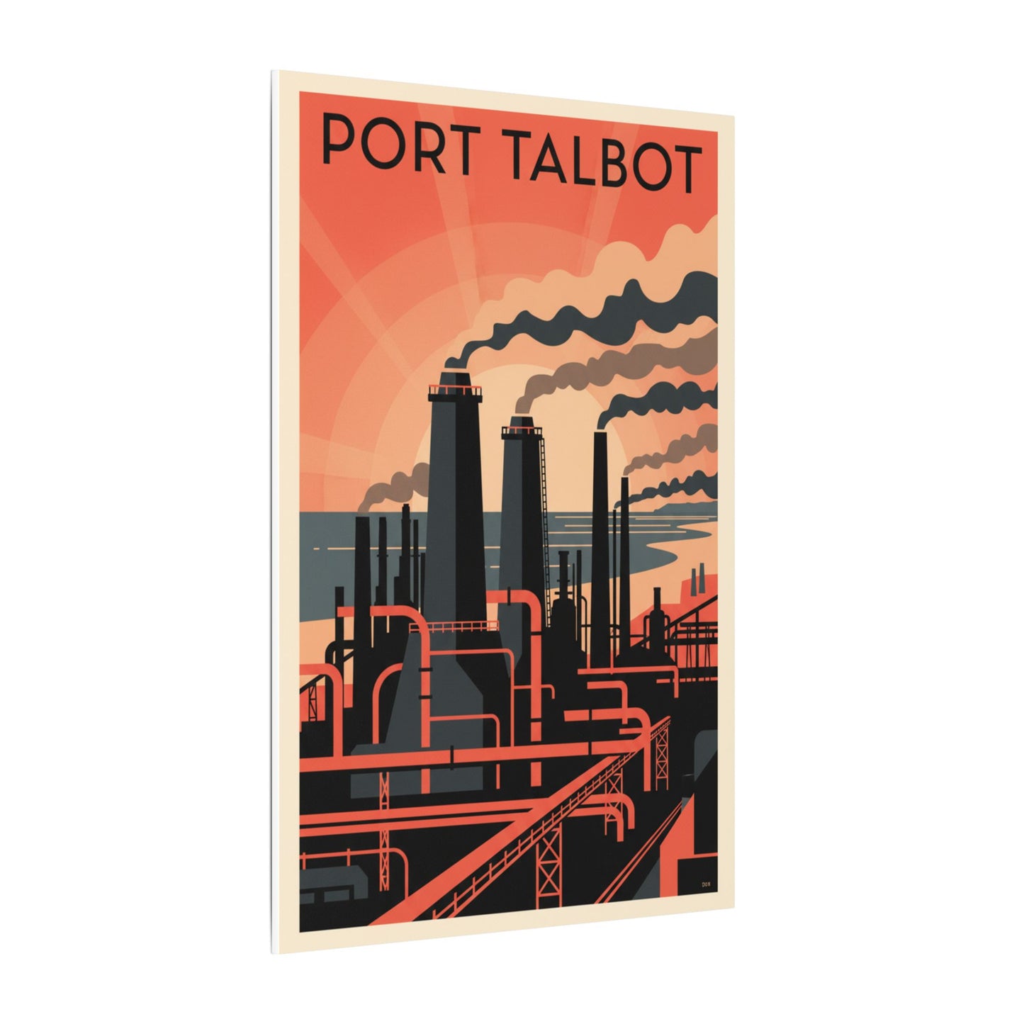 Port Talbot Industrial Poster Canvas
