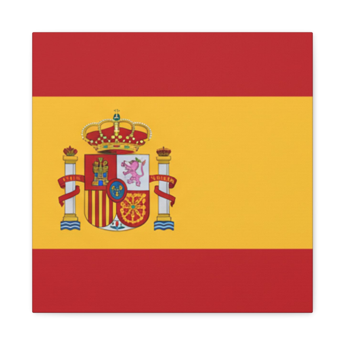 Spanish Flag Matte Canvas Print — Stretched Wall Art (1.25")