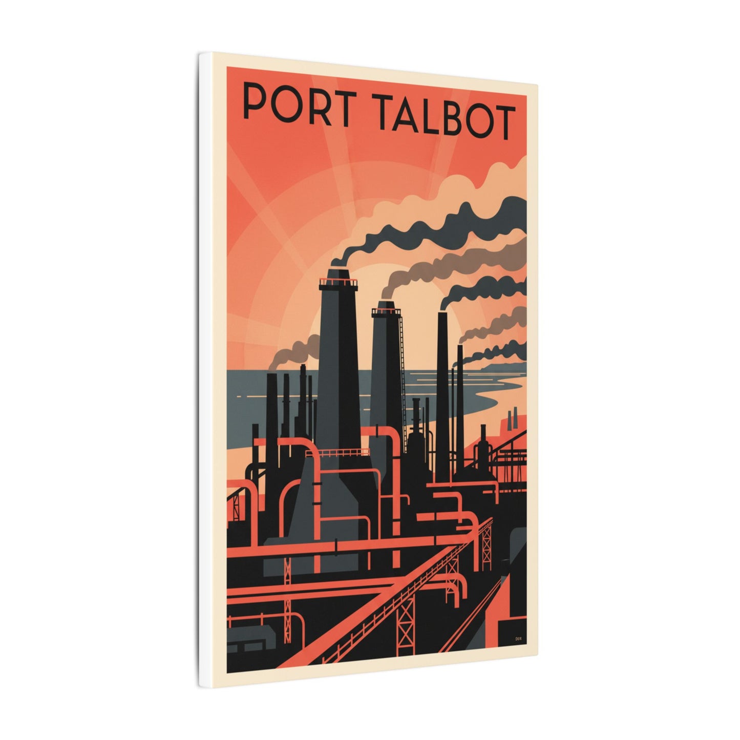 Port Talbot Industrial Poster Canvas