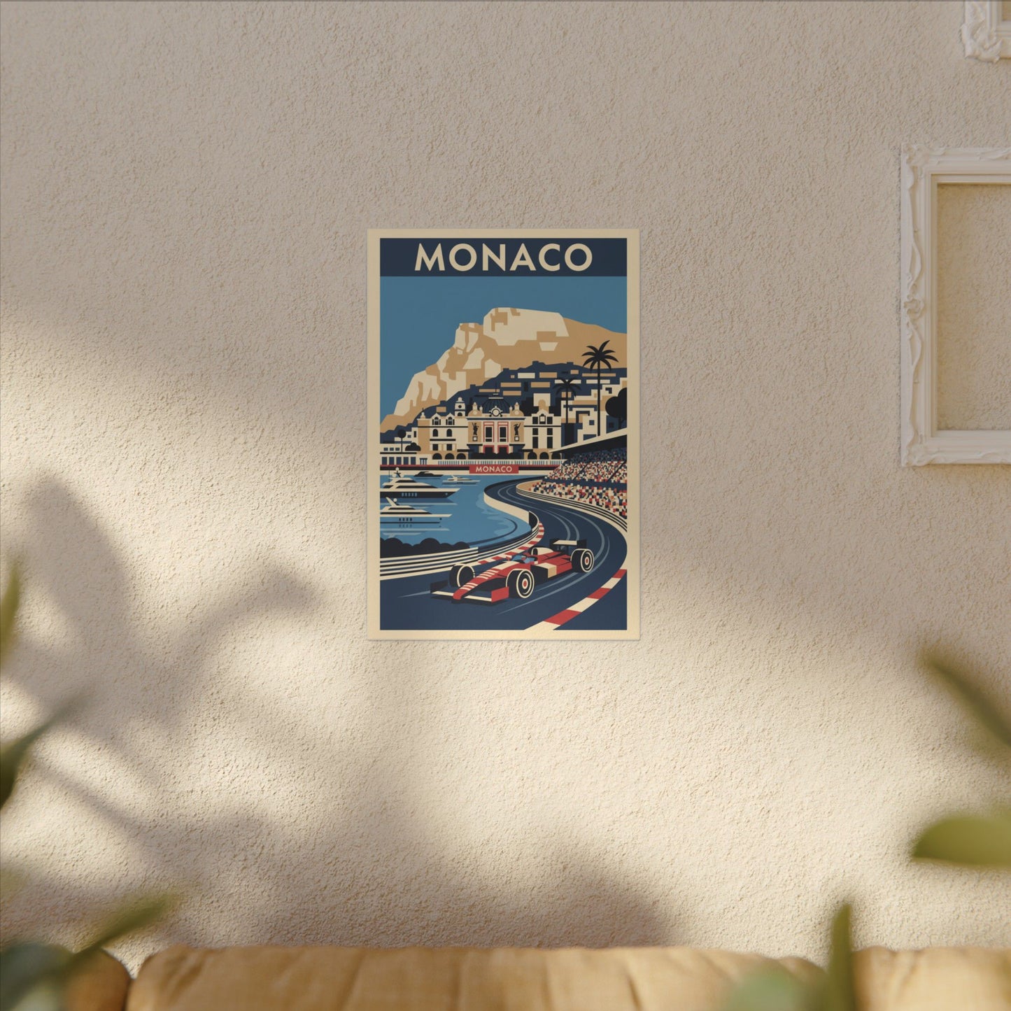 Monaco Grand Prix Vintage Poster Canvas