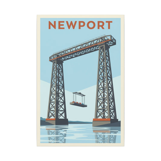 Newport Transporter Bridge — Vintage Wales Canvas