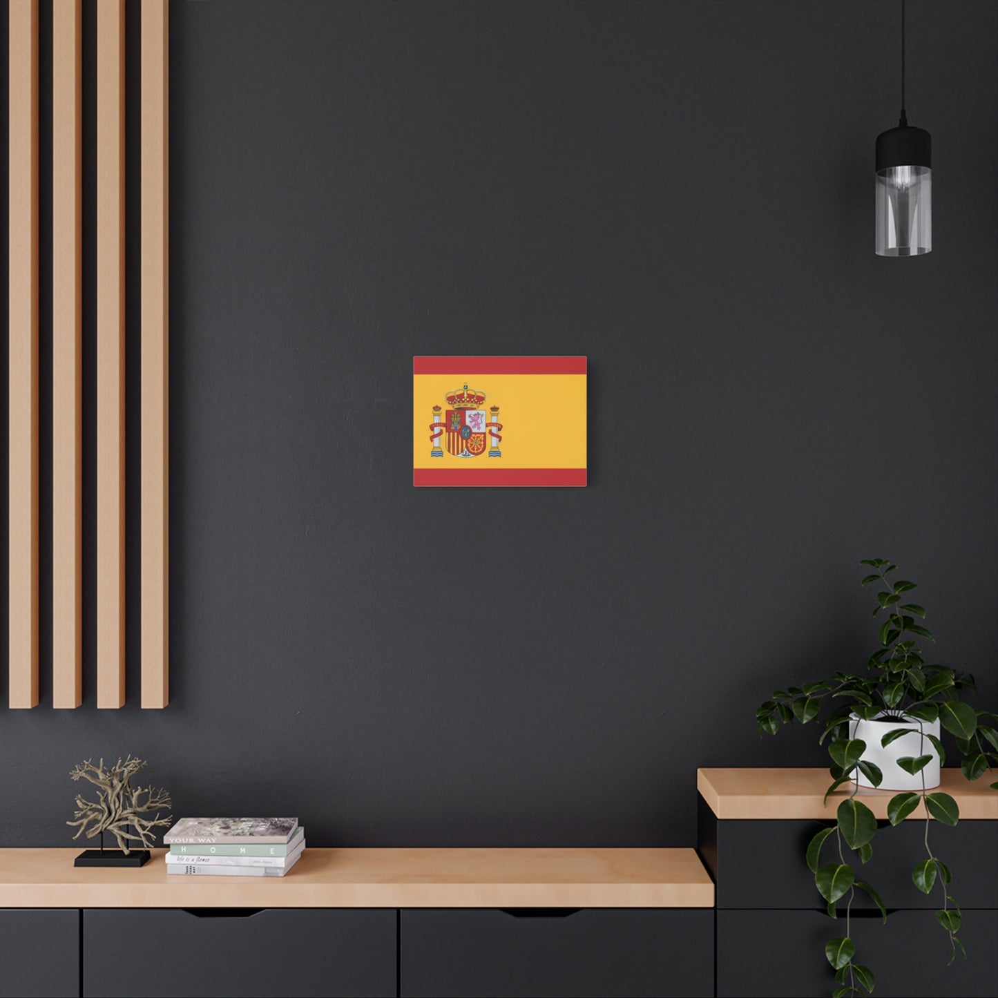 Spanish Flag Matte Canvas Print — Stretched Wall Art (1.25")
