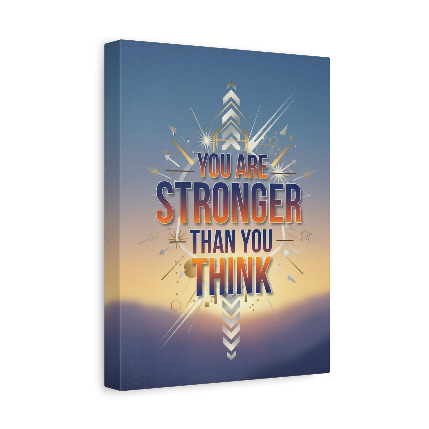 Inspirational Canvas Wall Art - "You Are Stronger Than You Think" Matte Stretched Print