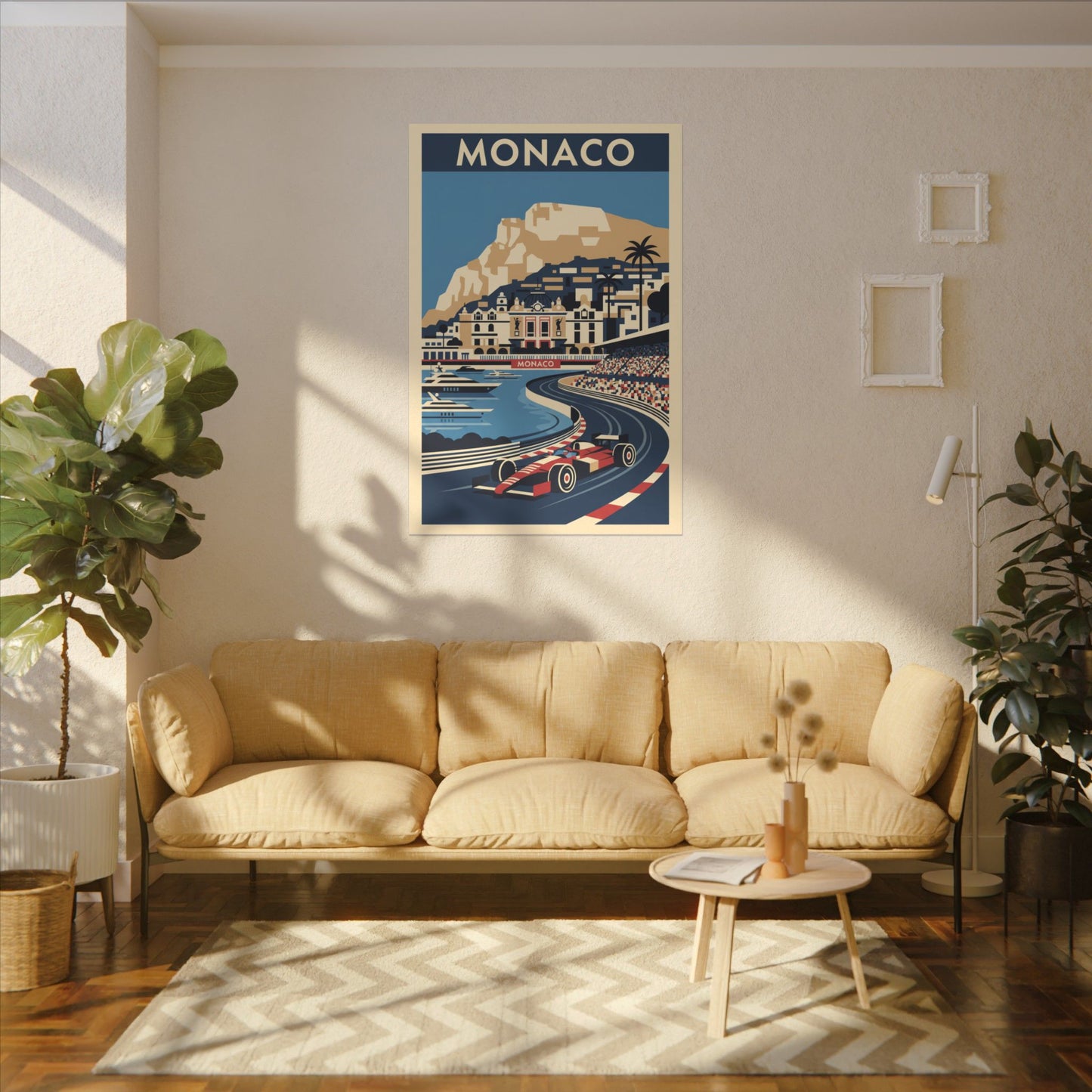 Monaco Grand Prix Vintage Poster Canvas