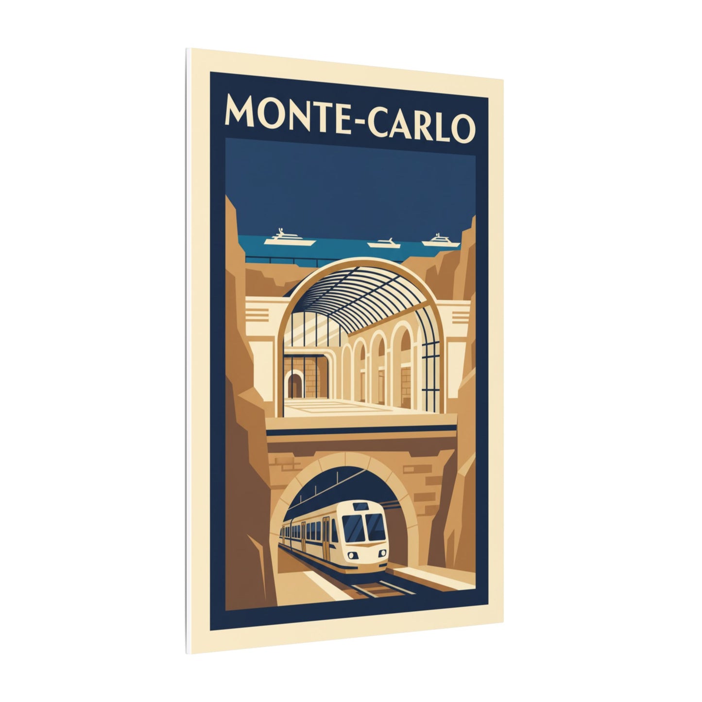 Monte Carlo Vintage Travel Poster Canvas