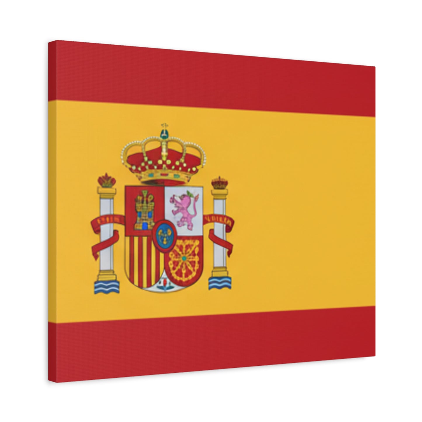 Spanish Flag Matte Canvas Print — Stretched Wall Art (1.25")