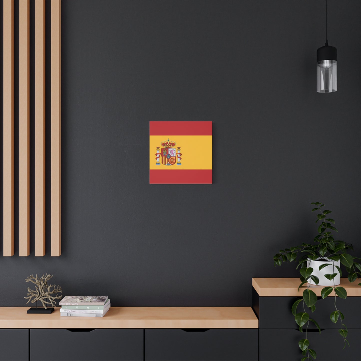 Spanish Flag Matte Canvas Print — Stretched Wall Art (1.25")