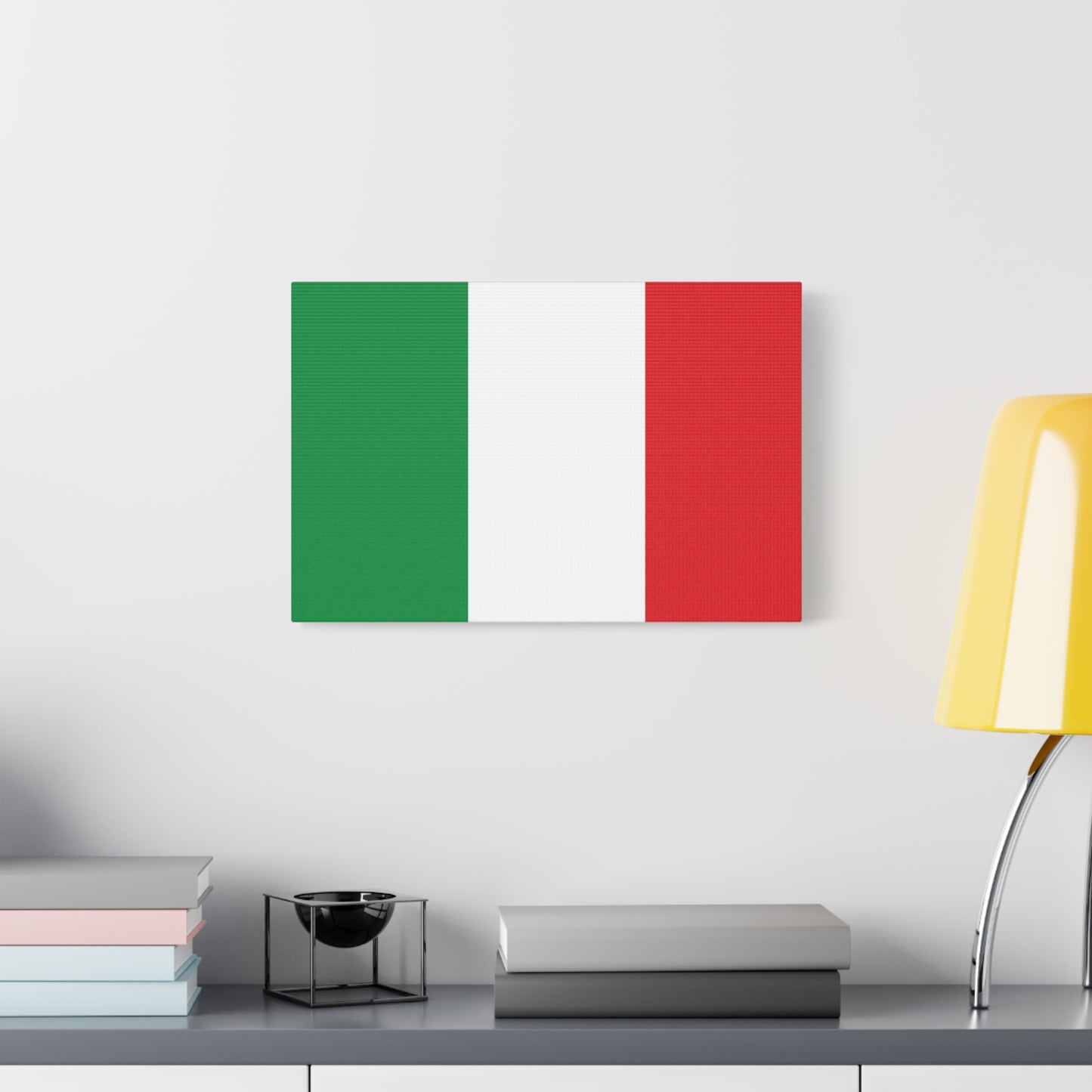 Italian Flag Canvas Print — Matte Stretched Wall Art