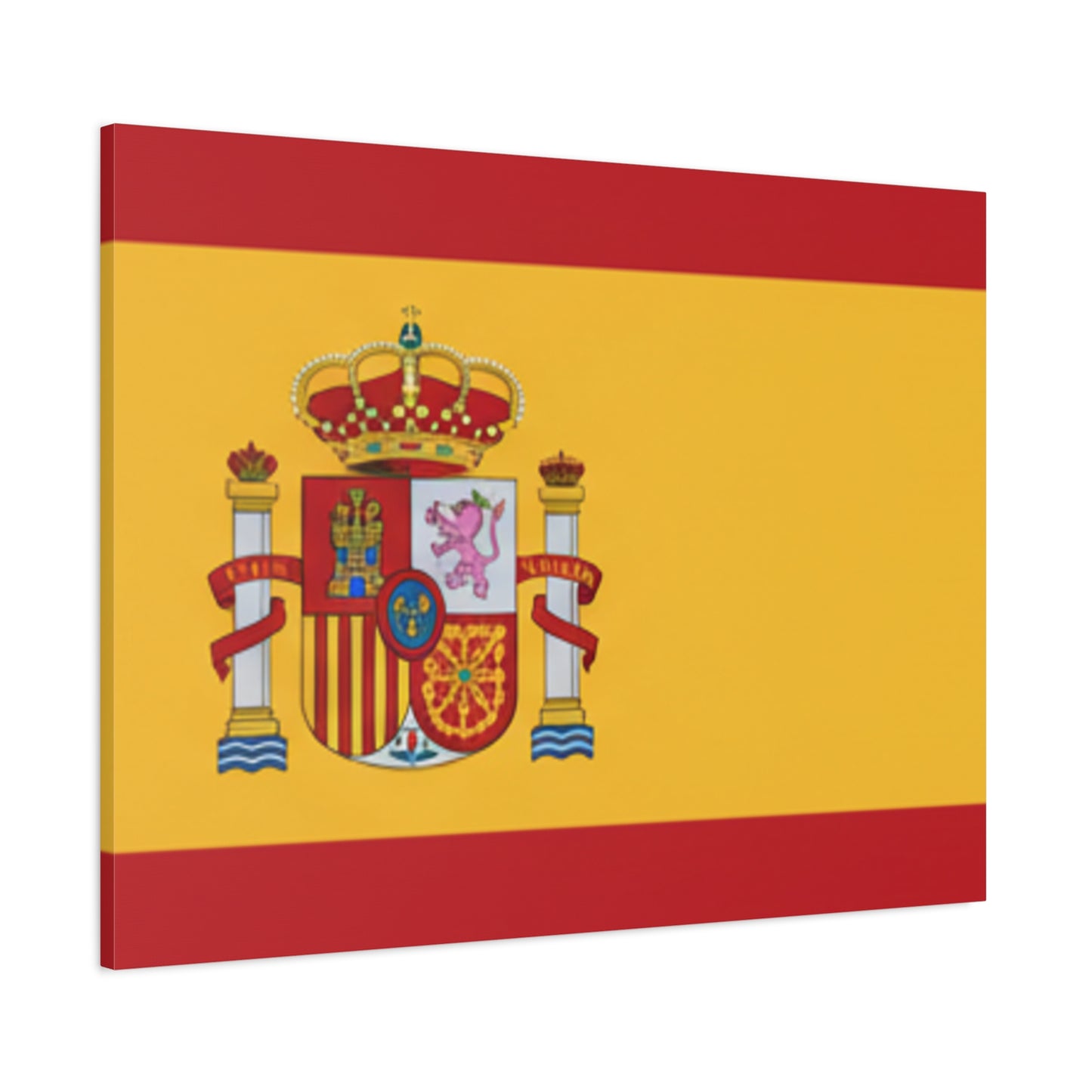 Spanish Flag Matte Canvas Print — Stretched Wall Art (1.25")