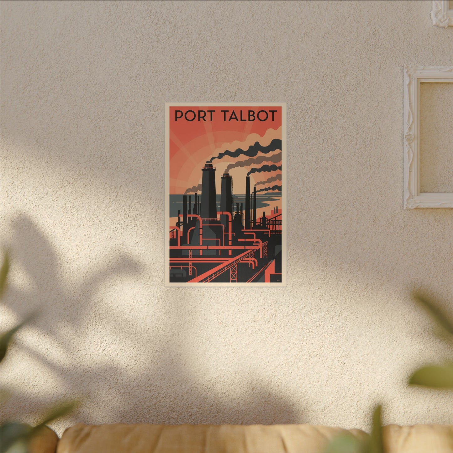 Port Talbot Industrial Poster Canvas