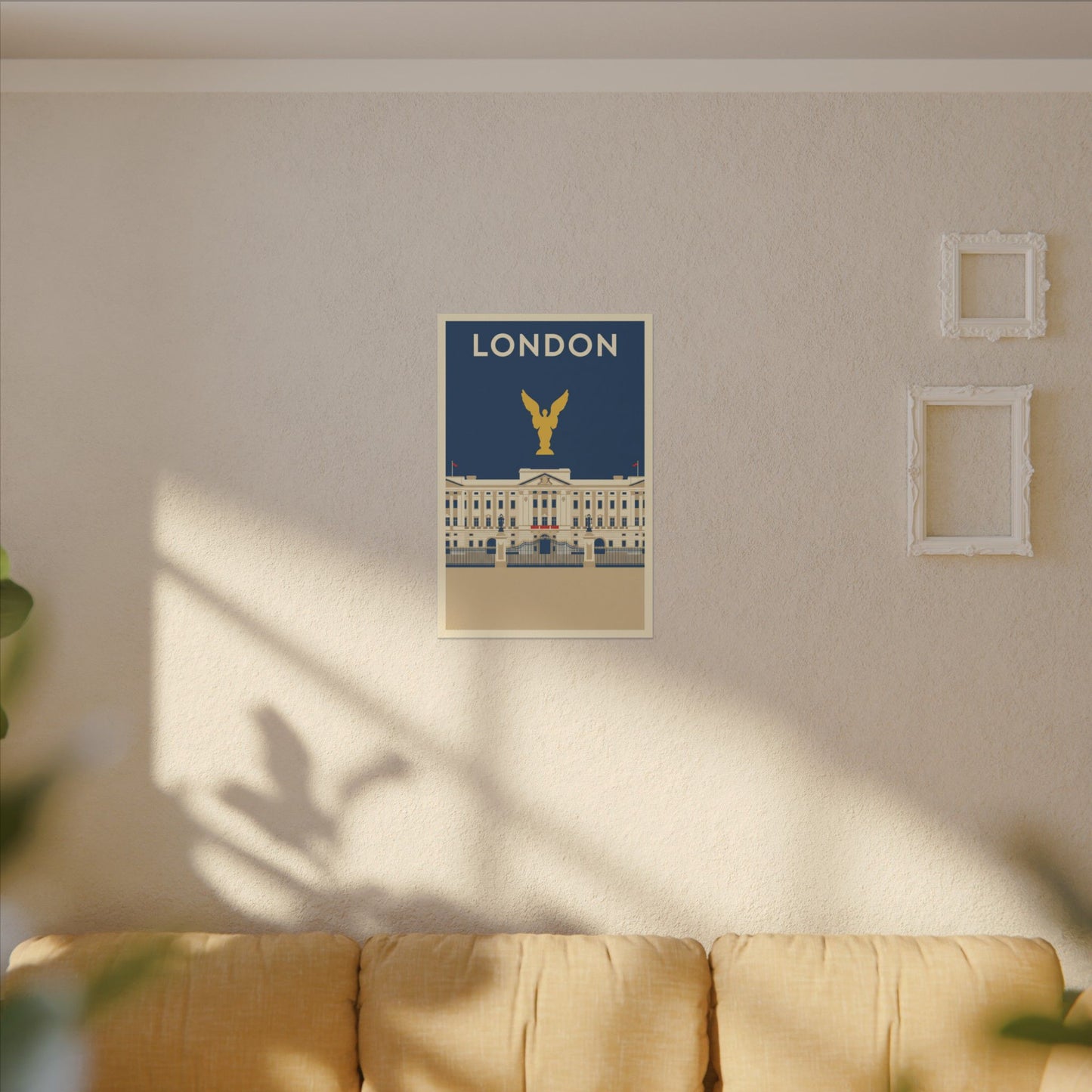 London Buckingham Palace Canvas Print Vintage Travel Poster Wall Art