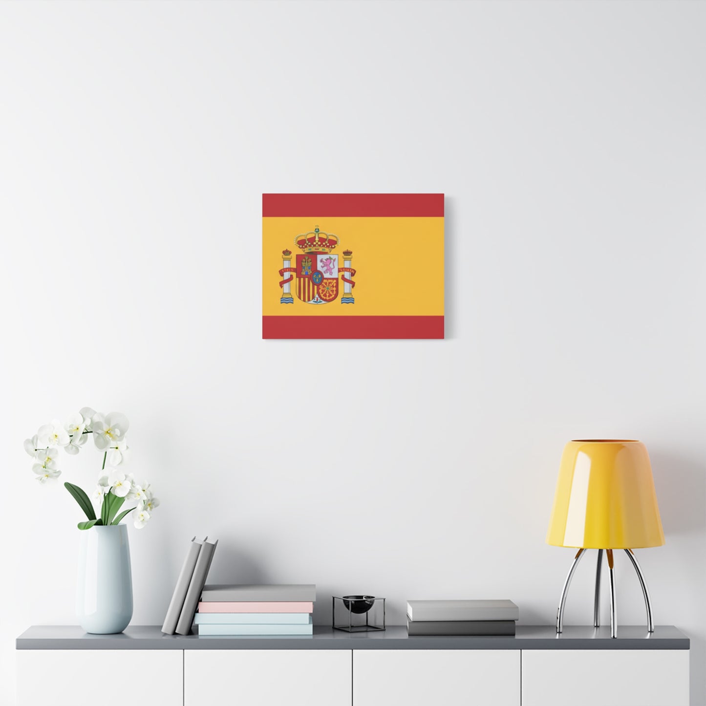 Spanish Flag Matte Canvas Print — Stretched Wall Art (1.25")