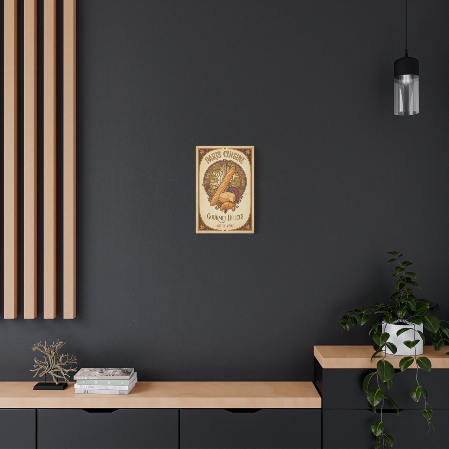 Paris Cuisine Matte Canvas Print - 'Gourmet Délices' Vintage French Kitchen Wall Art