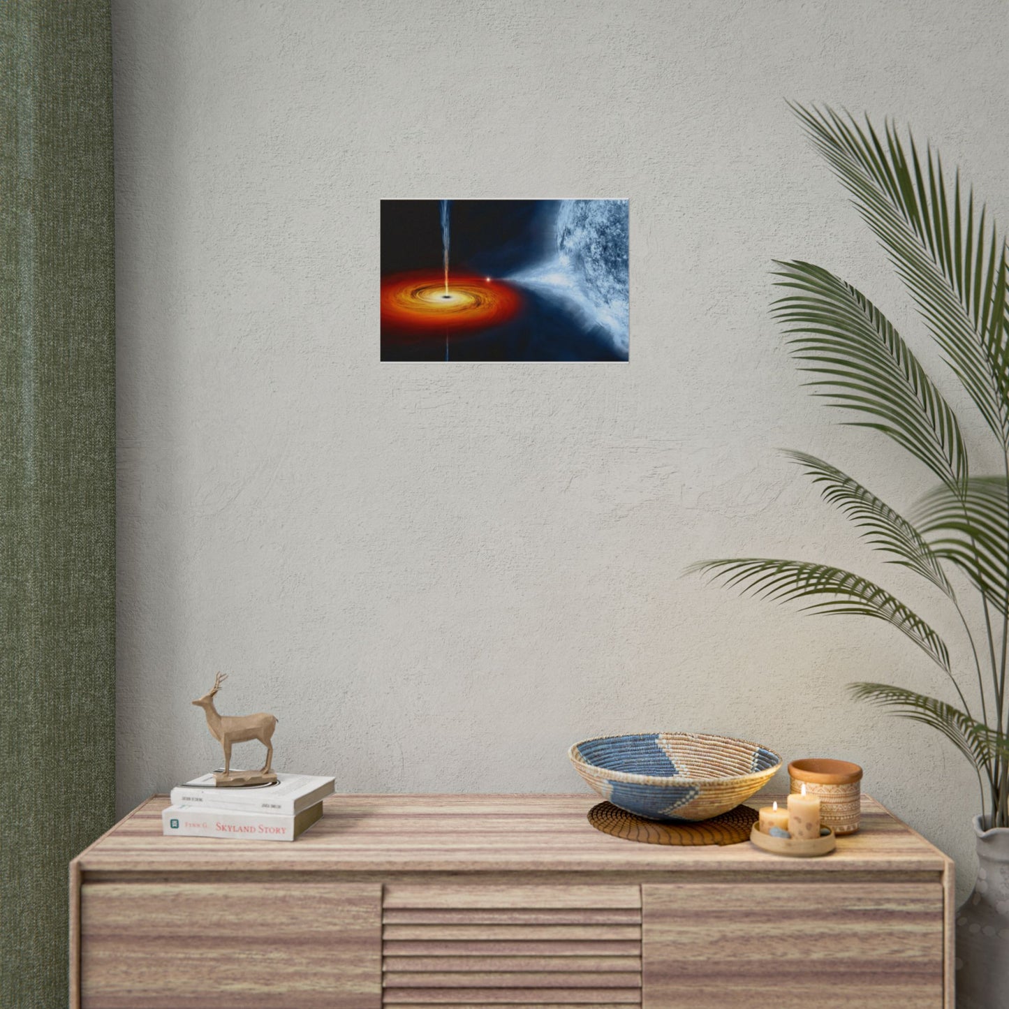 Black Hole Space Poster — Astrophysics Rolled Art Print