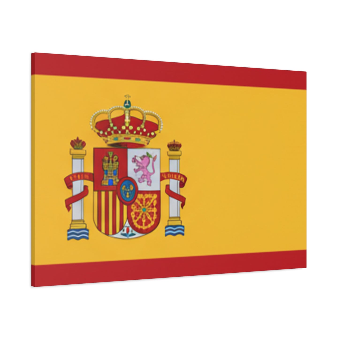 Spanish Flag Matte Canvas Print — Stretched Wall Art (1.25")