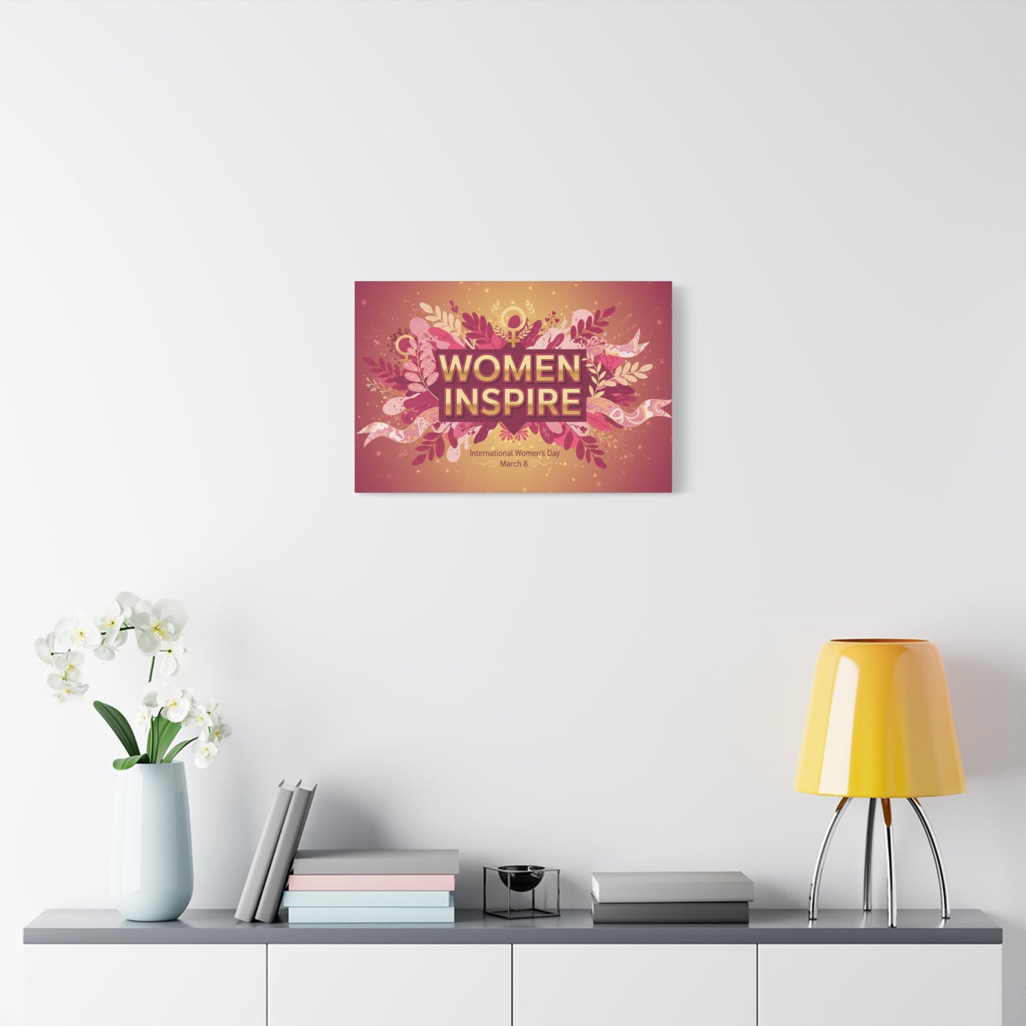 Women Inspire Canvas Wall Art — International Women’s Day Tribute (Matte Stretched)