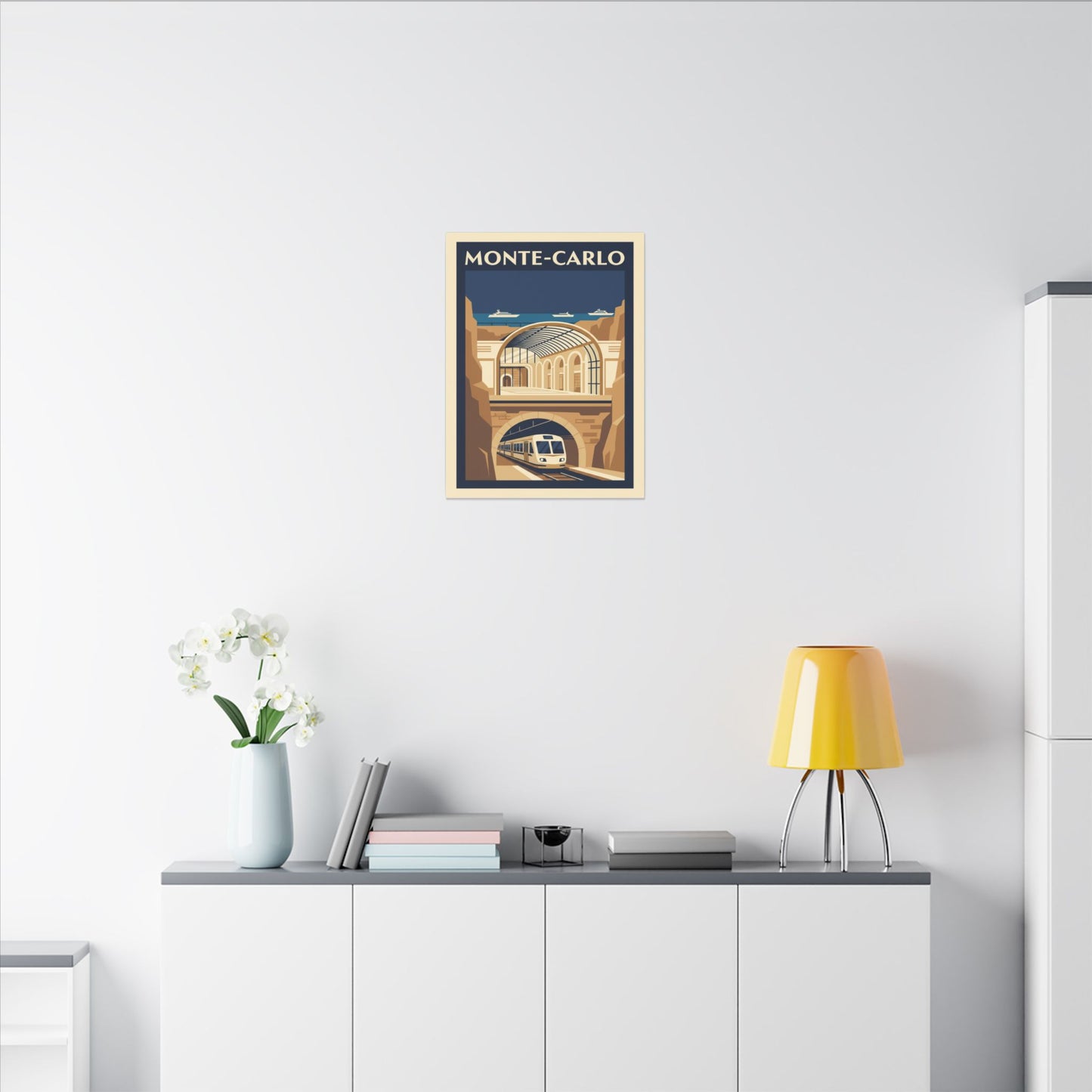 Monte Carlo Vintage Travel Poster Canvas