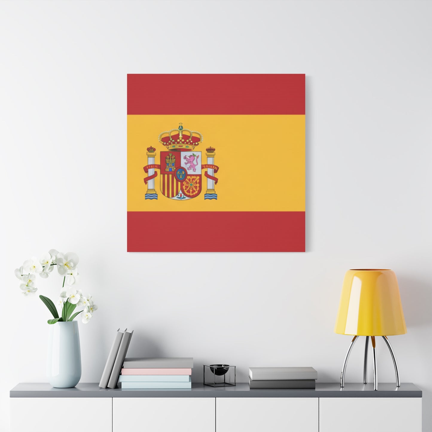 Spanish Flag Matte Canvas Print — Stretched Wall Art (1.25")