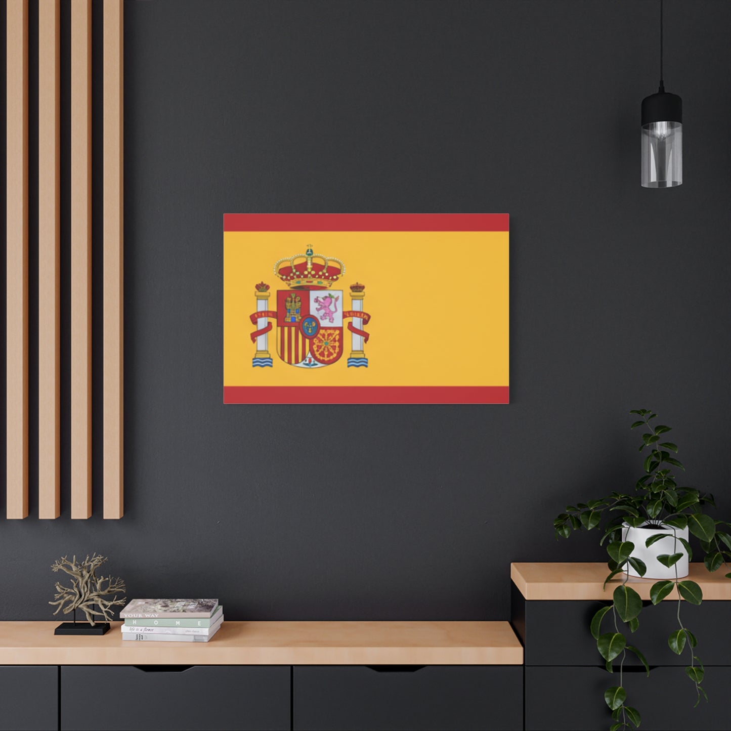 Spanish Flag Matte Canvas Print — Stretched Wall Art (1.25")