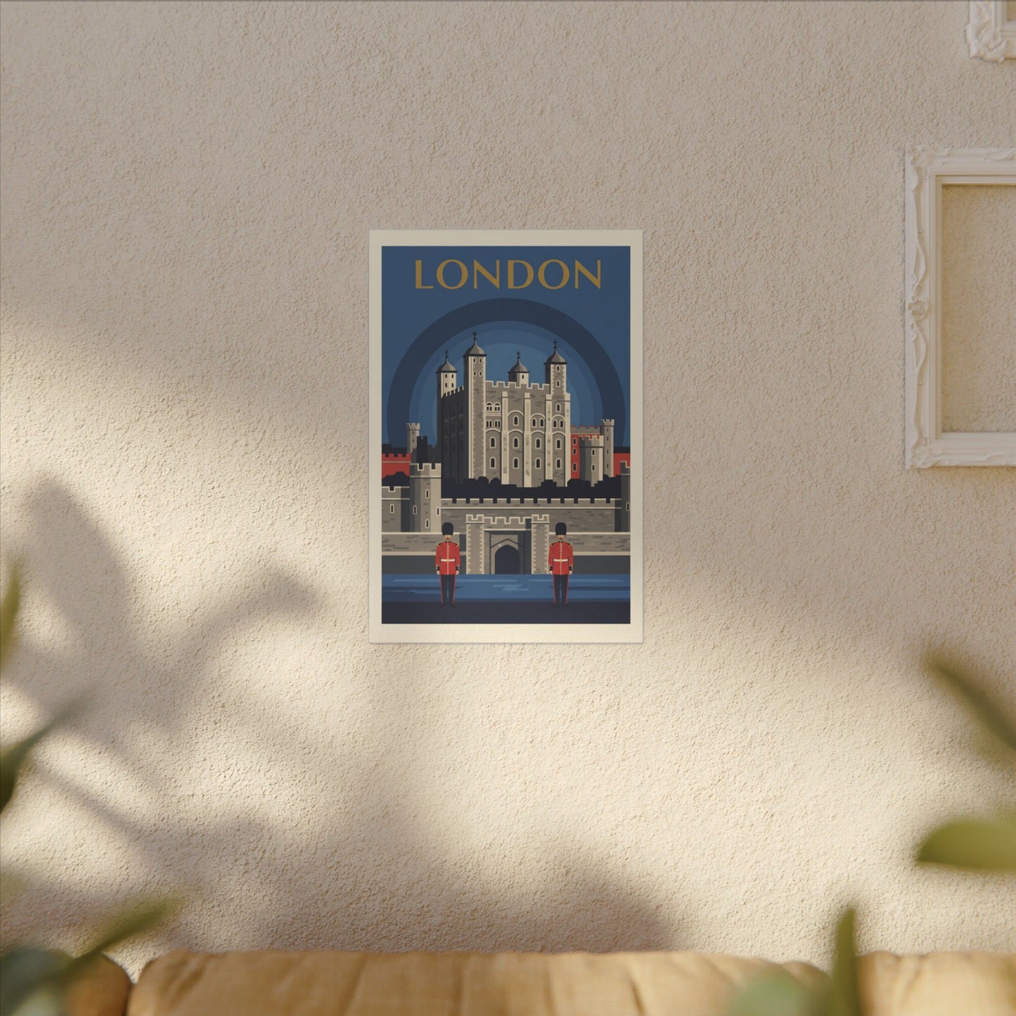 Tower of London Retro Travel Poster Canvas