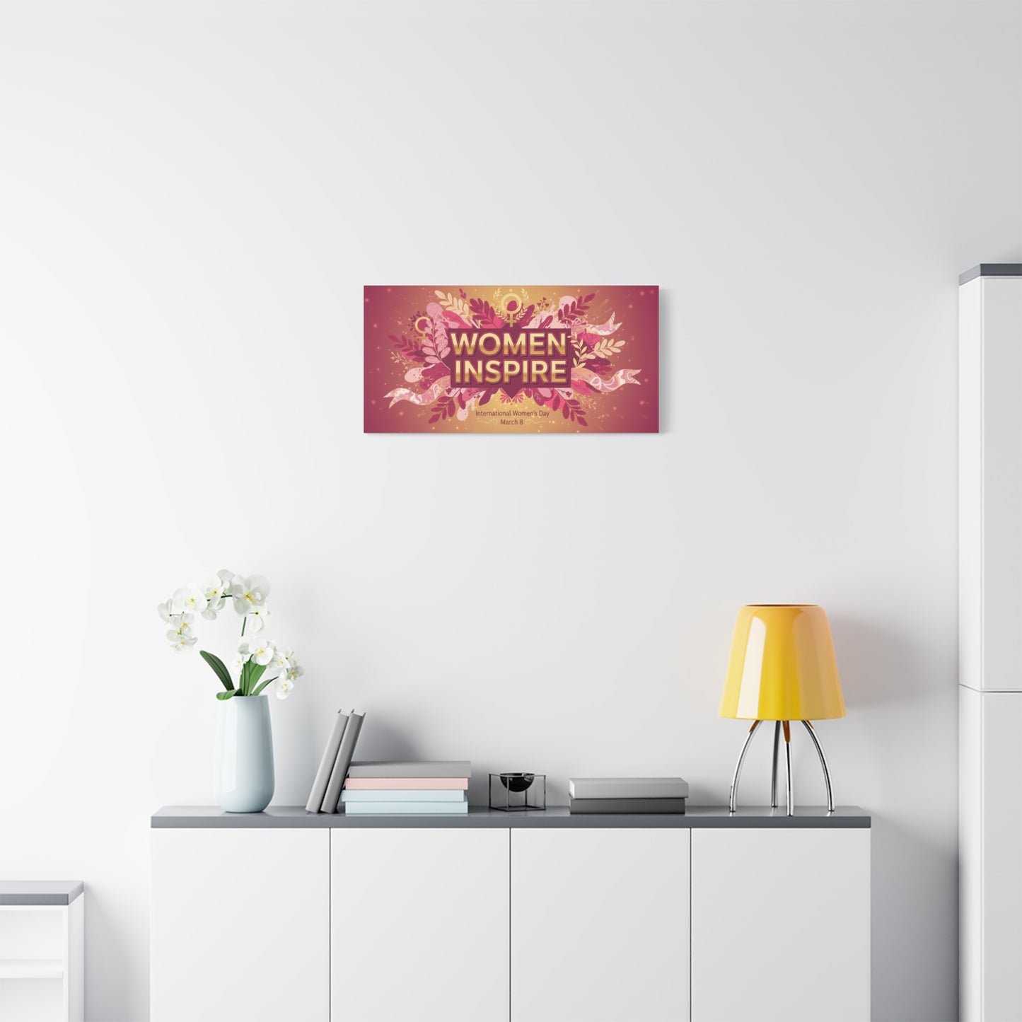 Women Inspire Canvas Wall Art — International Women’s Day Tribute (Matte Stretched)