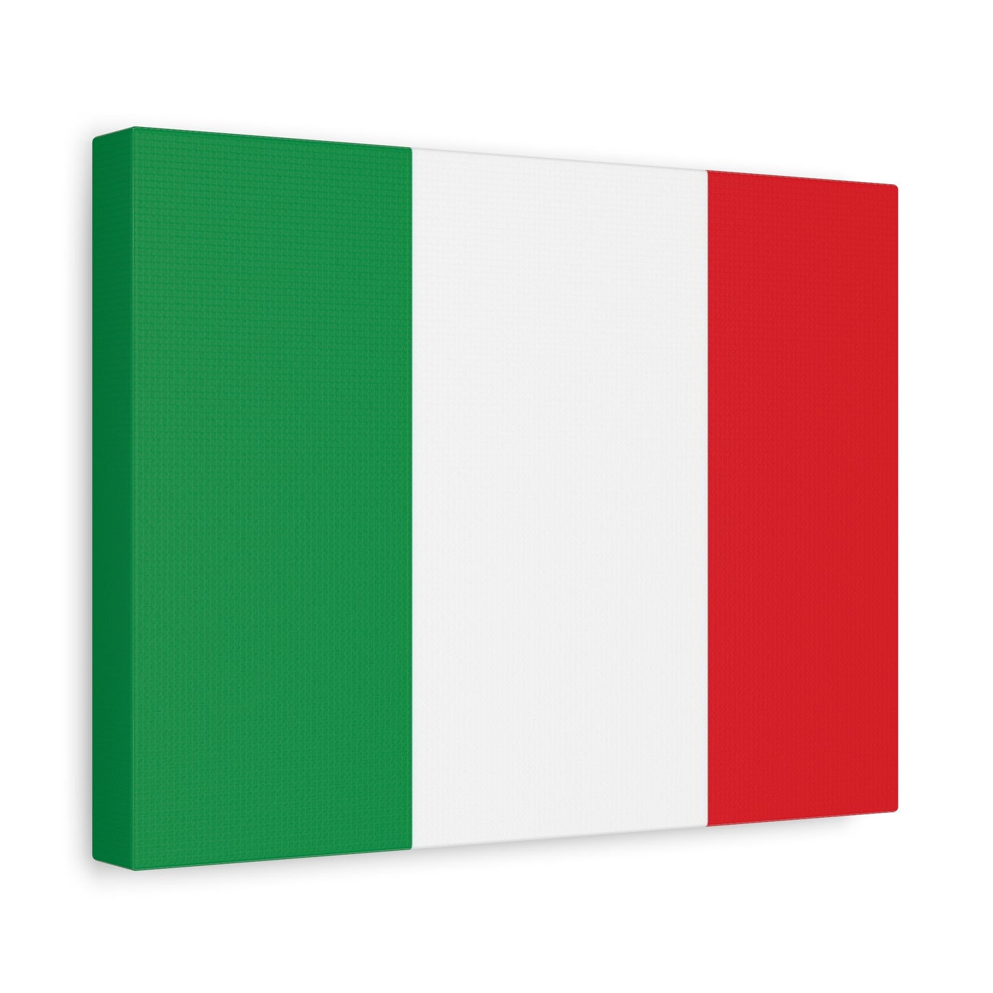 Italian Flag Canvas Print — Matte Stretched Wall Art