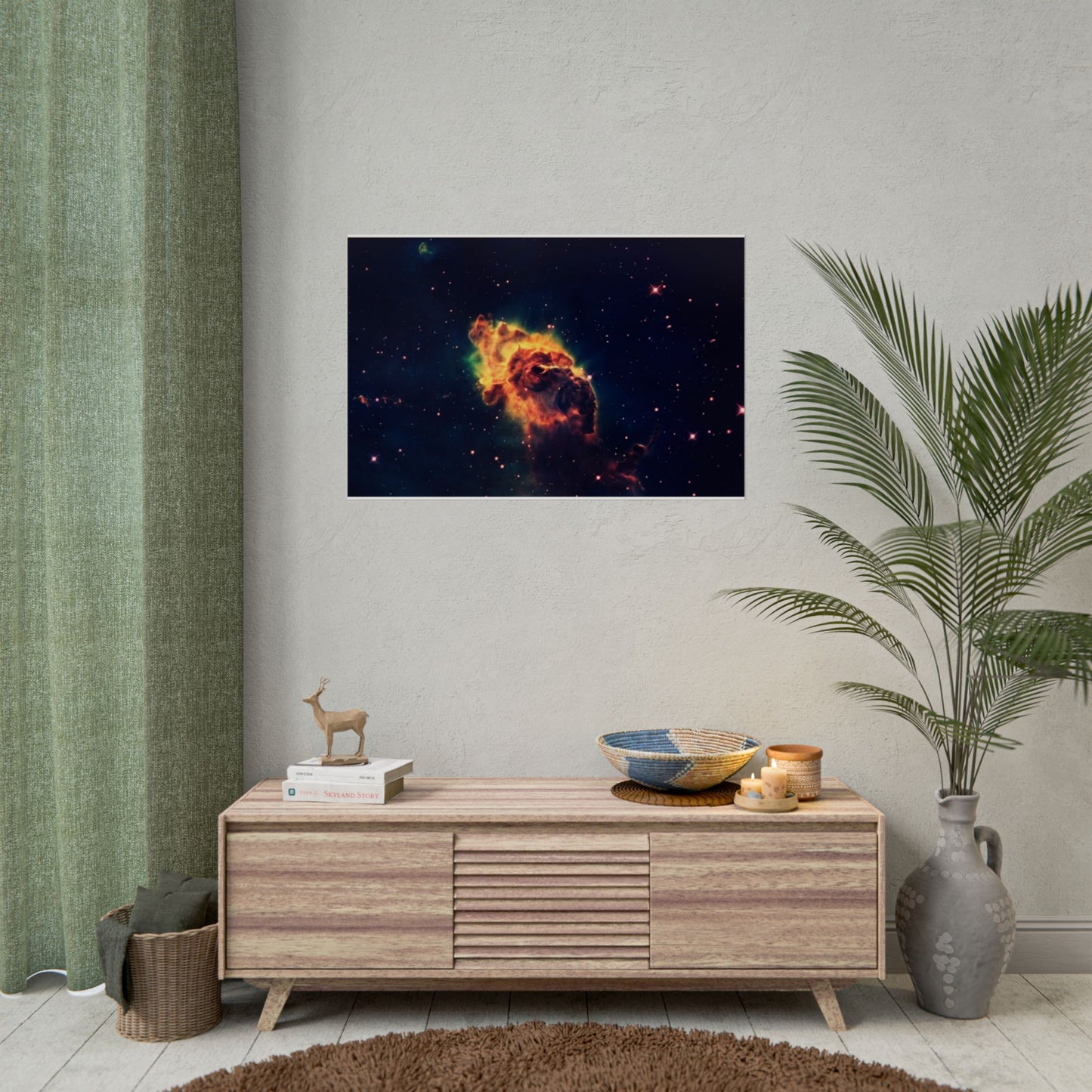 Nebula Space Art Poster — Colourful Cosmic Galaxy Wall Print