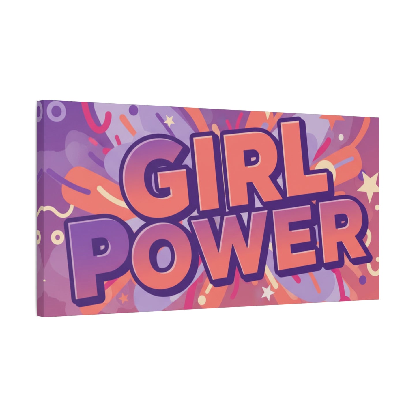 Girl Power Matte Canvas Print — International Women's Day March 8 Wall Art