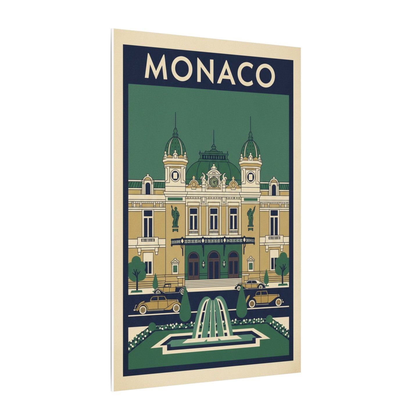 Monaco Vintage Travel Poster Canvas