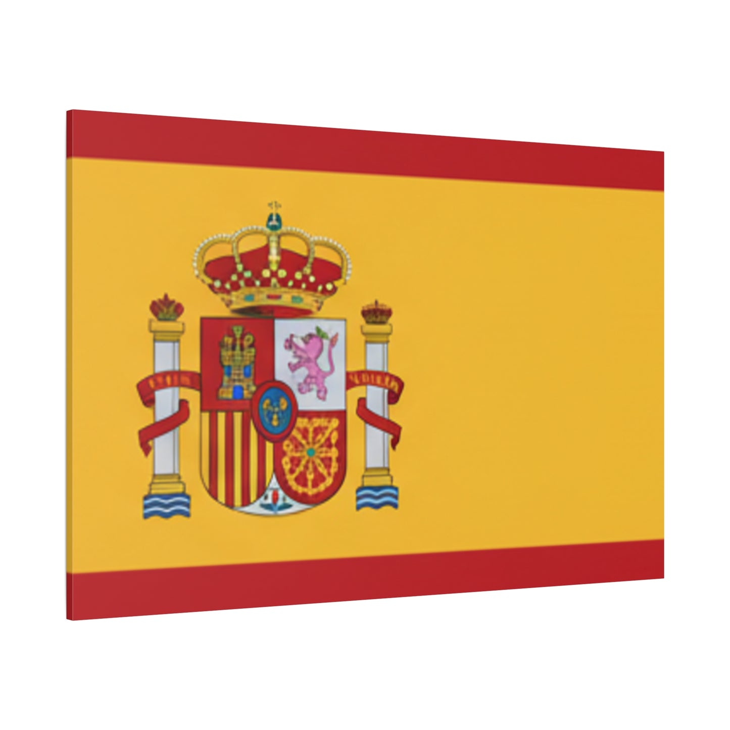 Spanish Flag Matte Canvas Print — Stretched Wall Art (1.25")